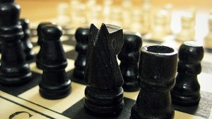 Chess board represents marketing strategy